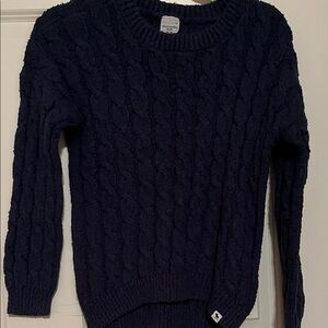 Dark Blue Cable Knit Sweater